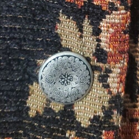 Women's Studio Works Geometric/Floral Print Size M Fall/Winter Dressy Jacket - Picture 4 of 6